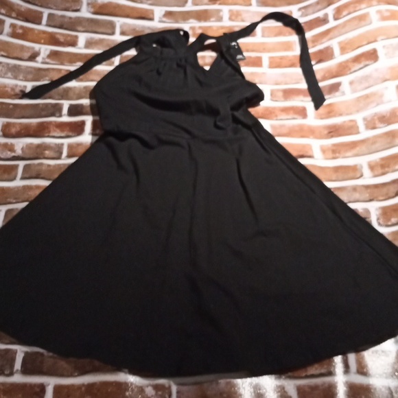 Sz M Halter Neck Stretch Sleeveless Casual Dress - Picture 6 of 9